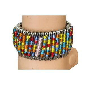 Hand Made Colorful Safety Pin Bracelet